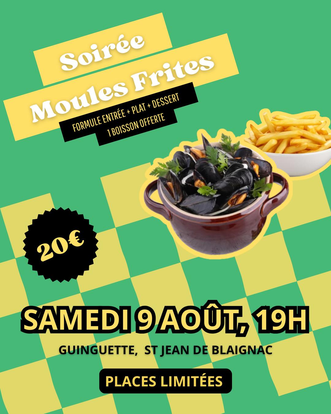 Affiche Moules Frites Août 2025